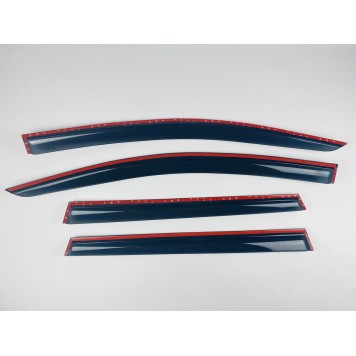 Дефлекторы окон Volkswagen Passat B7 2010-2015 Variant с нерж. хром полоской-5